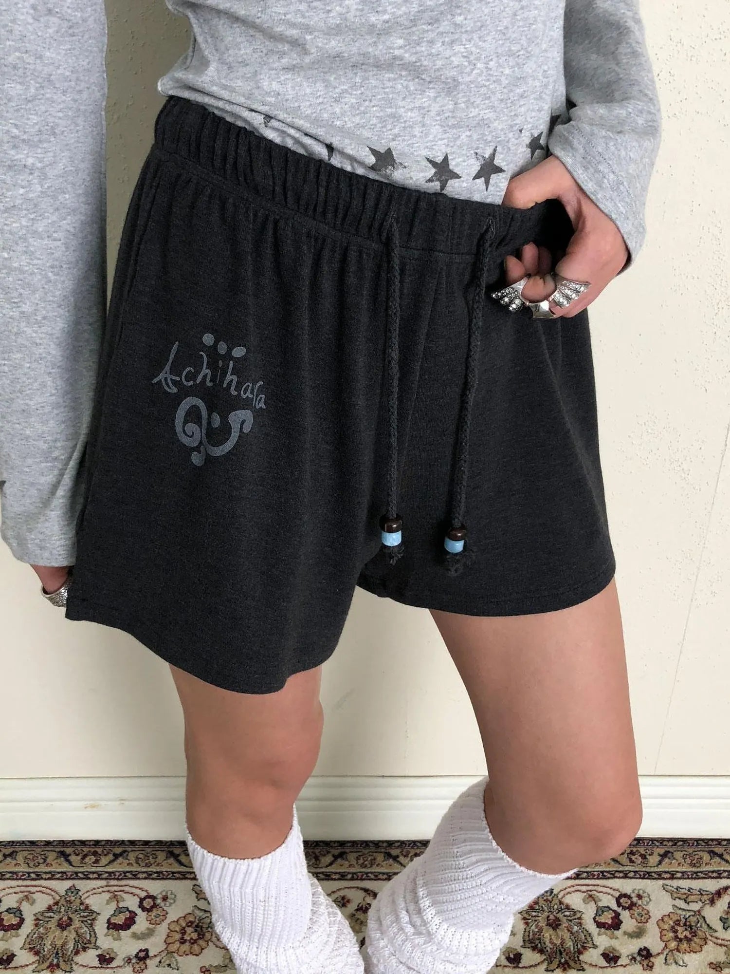 Achihara Rabbit Shorts 2025 Early Autumn Anti Peep Lined Shorts