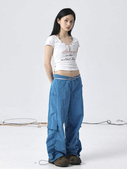Achihara Adjustable Parachute Pants &amp; Fishtail Skirt Set