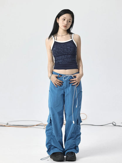 Parachute Pants with Adjustable Fit &amp; Fishtail Skirt Co-ord Set