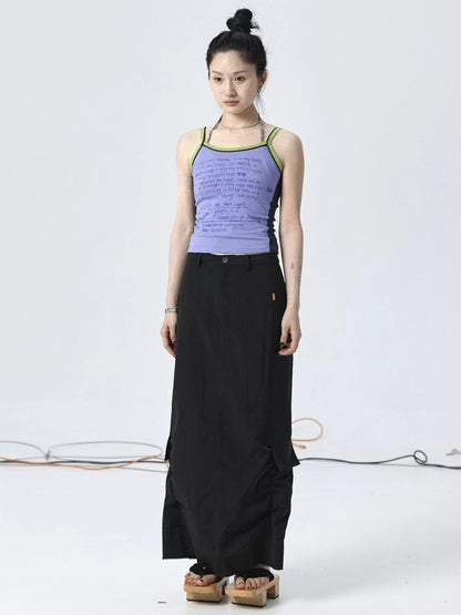 Parachute Pants with Adjustable Fit &amp; Fishtail Skirt Co-ord Set