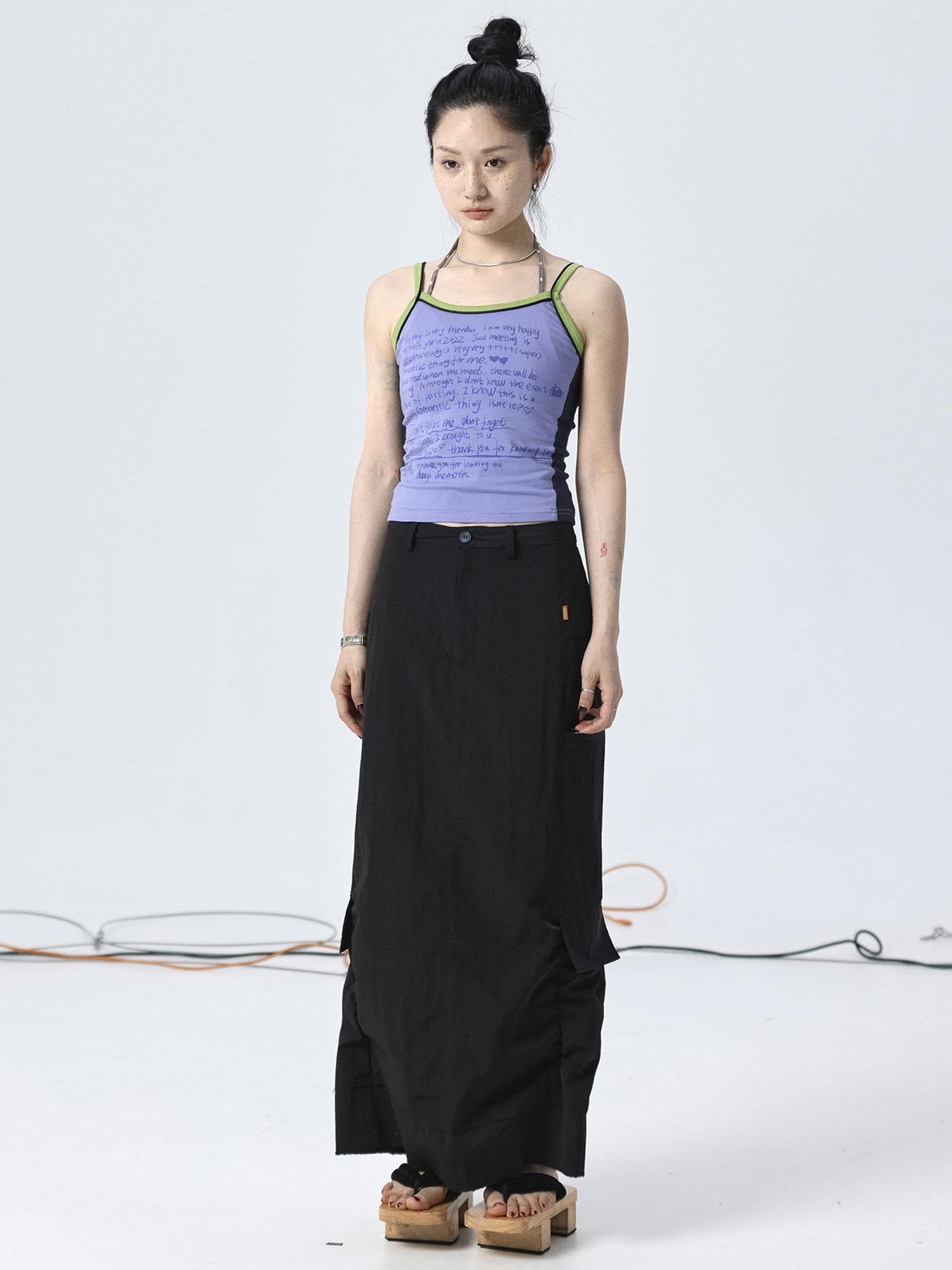 Achihara Adjustable Parachute Pants &amp; Fishtail Skirt Set