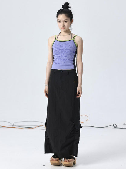 Achihara Adjustable Parachute Pants &amp; Fishtail Skirt Set