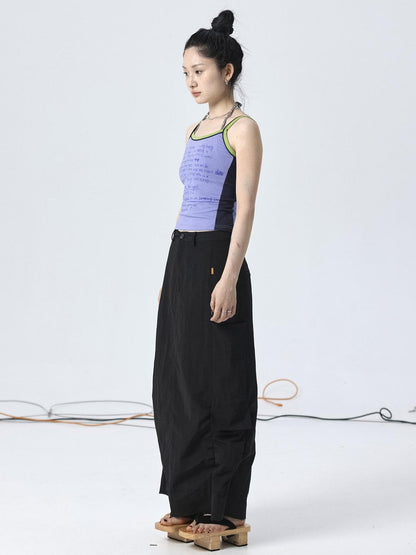 Achihara Adjustable Parachute Pants &amp; Fishtail Skirt Set