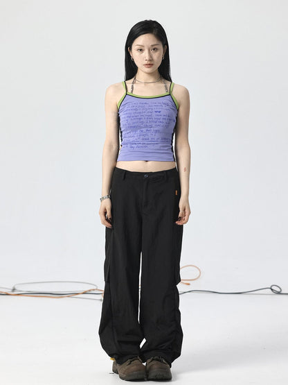 Achihara Adjustable Parachute Pants &amp; Fishtail Skirt Set