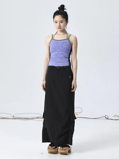 Parachute Pants with Adjustable Fit &amp; Fishtail Skirt Co-ord Set