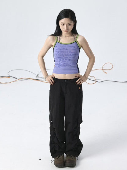 Achihara Adjustable Parachute Pants &amp; Fishtail Skirt Set
