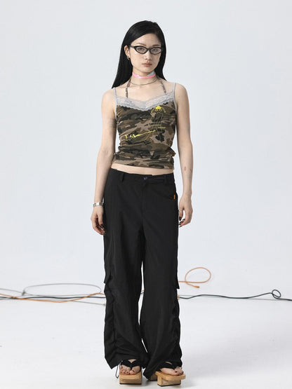 Achihara Adjustable Parachute Pants &amp; Fishtail Skirt Set