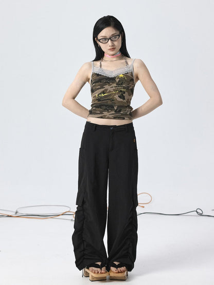 Achihara Adjustable Parachute Pants &amp; Fishtail Skirt Set