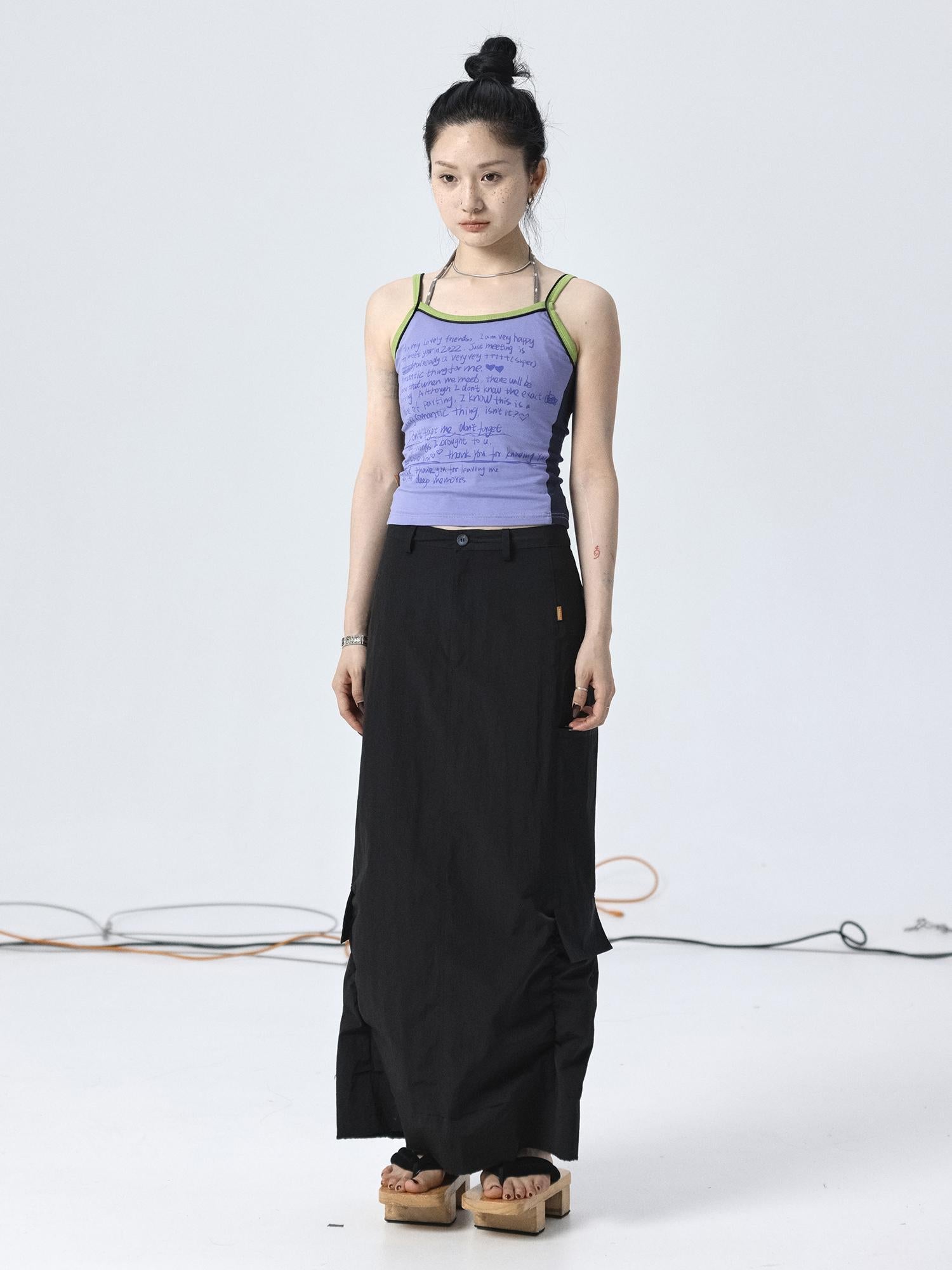 Achihara Adjustable Parachute Pants &amp; Fishtail Skirt Set