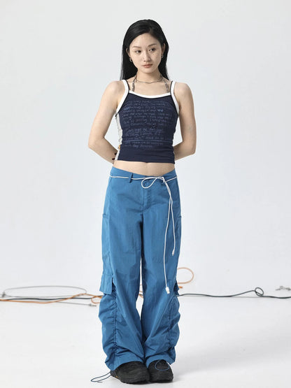 Parachute Pants with Adjustable Fit &amp; Fishtail Skirt Co-ord Set