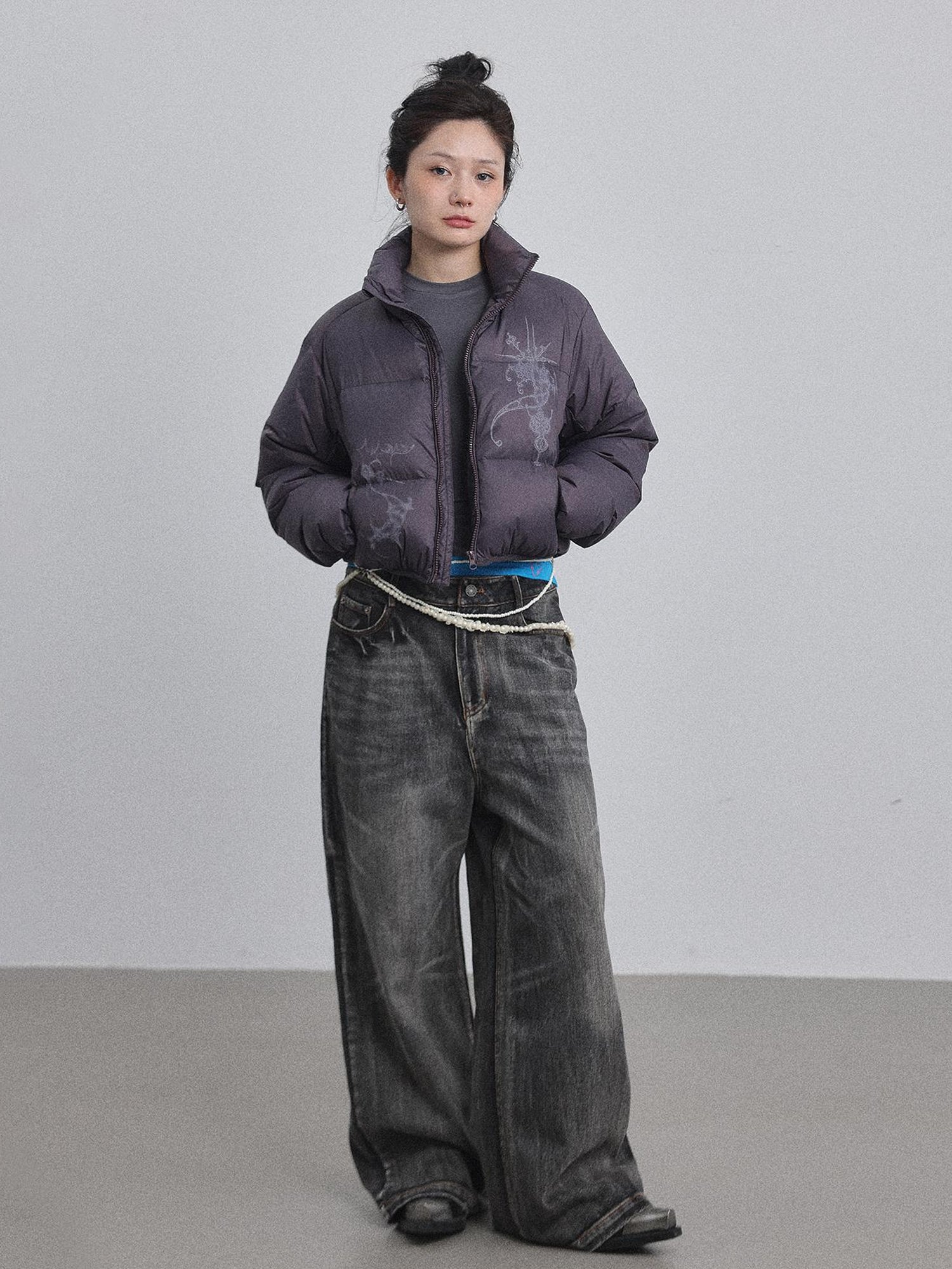 Achihara Alchemy Inspired Quilted Nylon Jacket