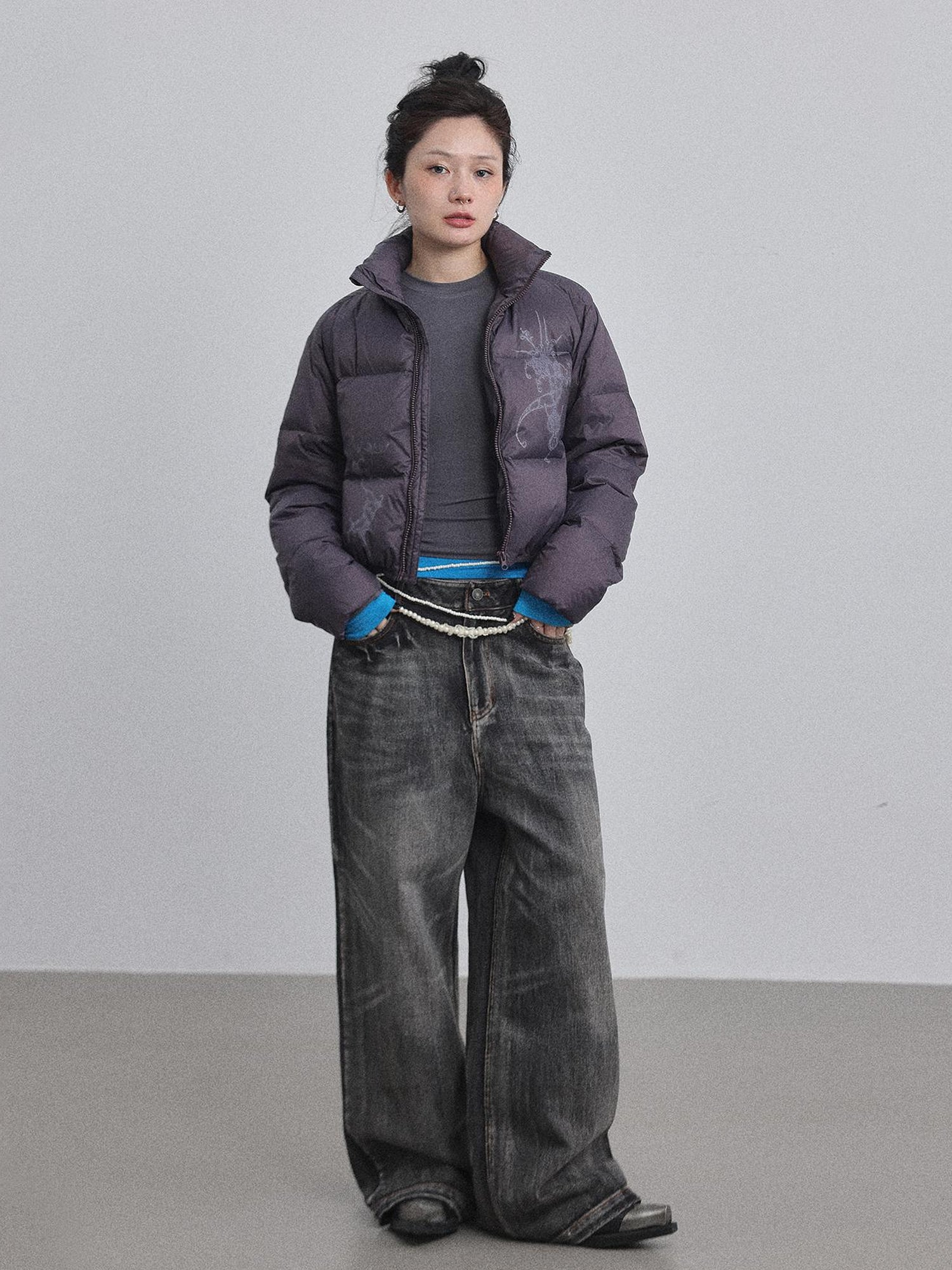 Achihara Alchemy Inspired Quilted Nylon Jacket