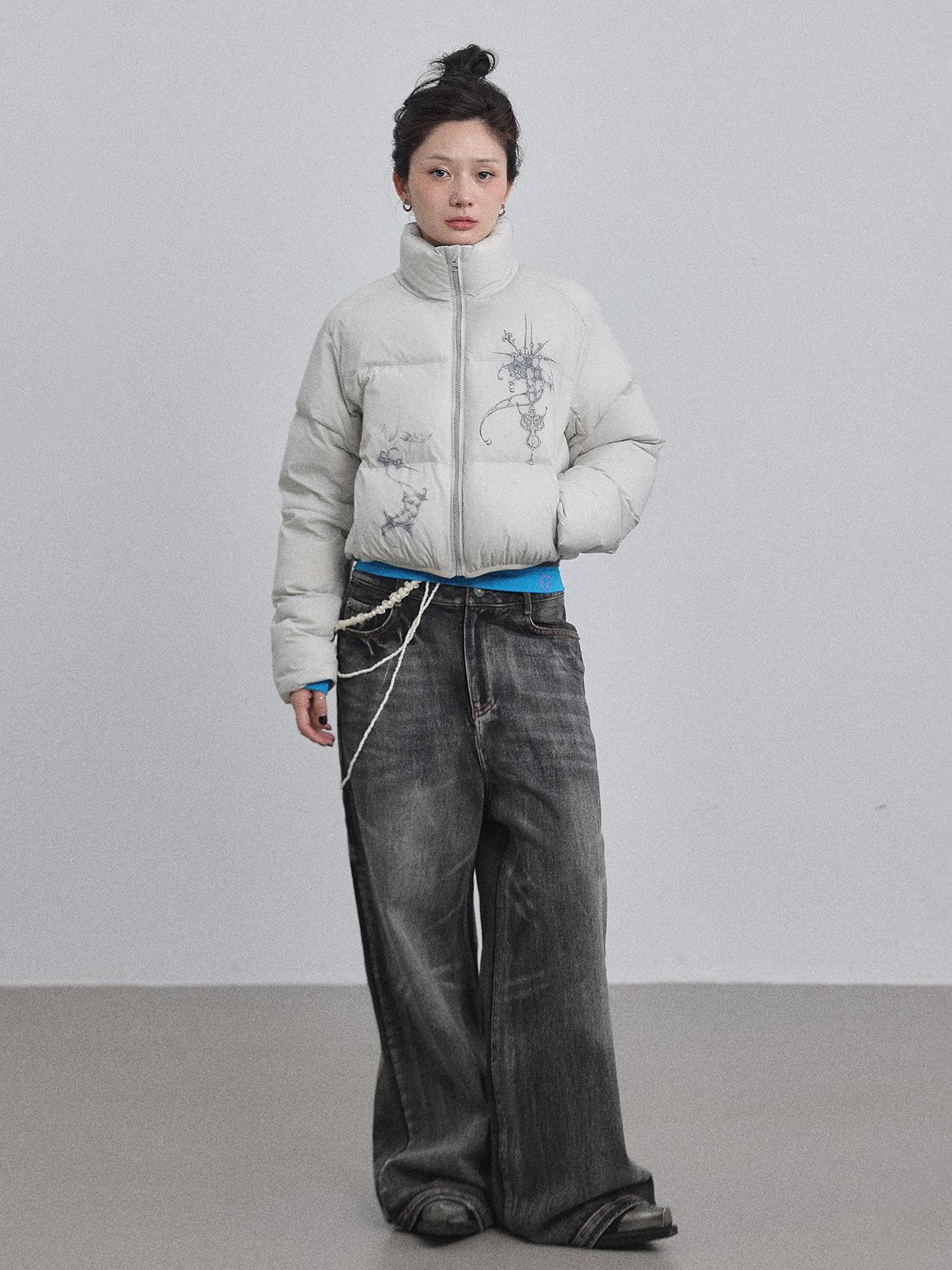 Achihara Alchemy Inspired Quilted Nylon Jacket