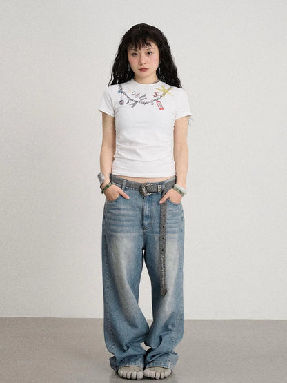 Alocasia Cotton Tee With Star Charm