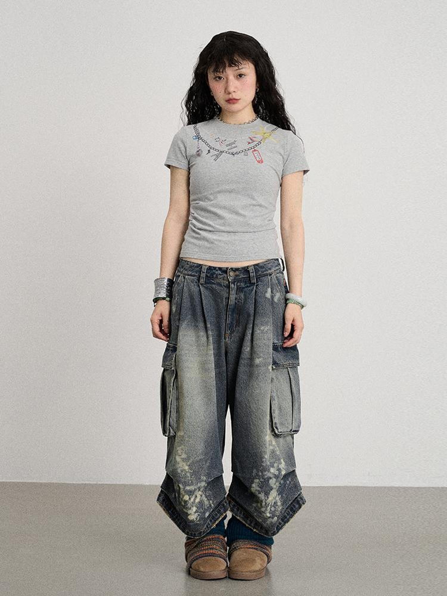 Achihara Alocasia Cotton Tee With Star Charm