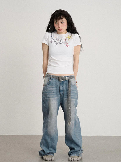 Alocasia Cotton Tee With Star Charm