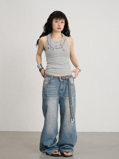 Achihara Alocasia Cotton Tee With Star Charm