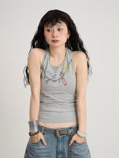 Alocasia Cotton Tee With Star Charm