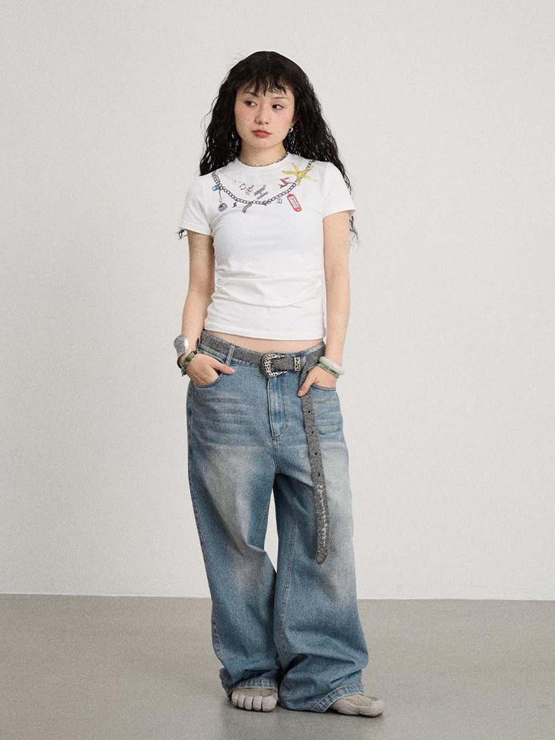 Achihara Alocasia Cotton Tee With Star Charm