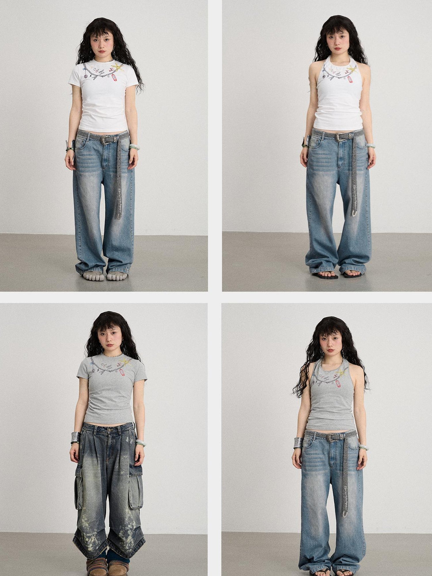 Achihara Alocasia Cotton Tee With Star Charm