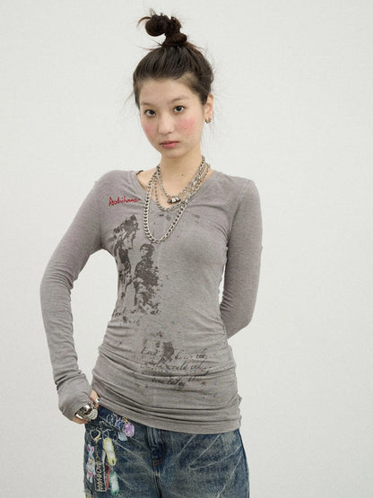 Apple Tree Twist T-Shirt Lightweight Long Sleeve Sun Protection Top