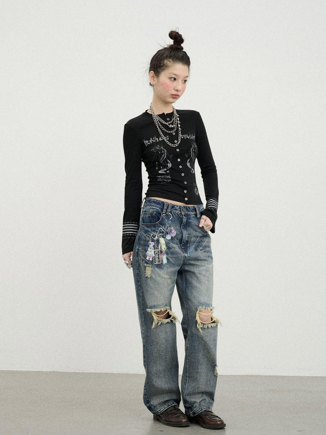 Autumn Sequence Flared Sleeve Cardigan