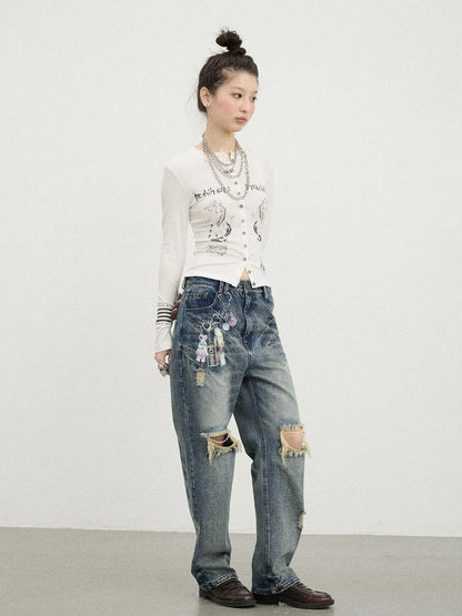 Autumn Sequence Flared Sleeve Cardigan