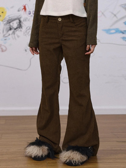 Autumn Wide Leg Corduroy Pants