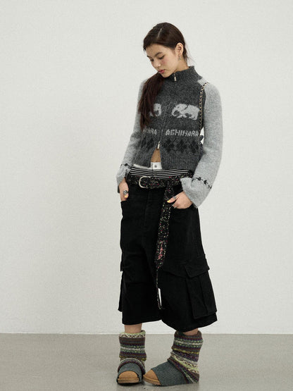 Achihara Babar Story Alpaca Knit Sweater