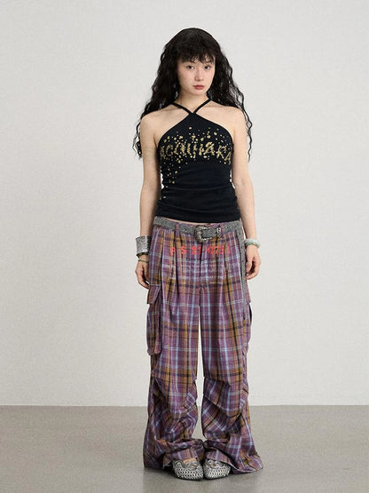 Bangkok Beach Metallic Halter Top
