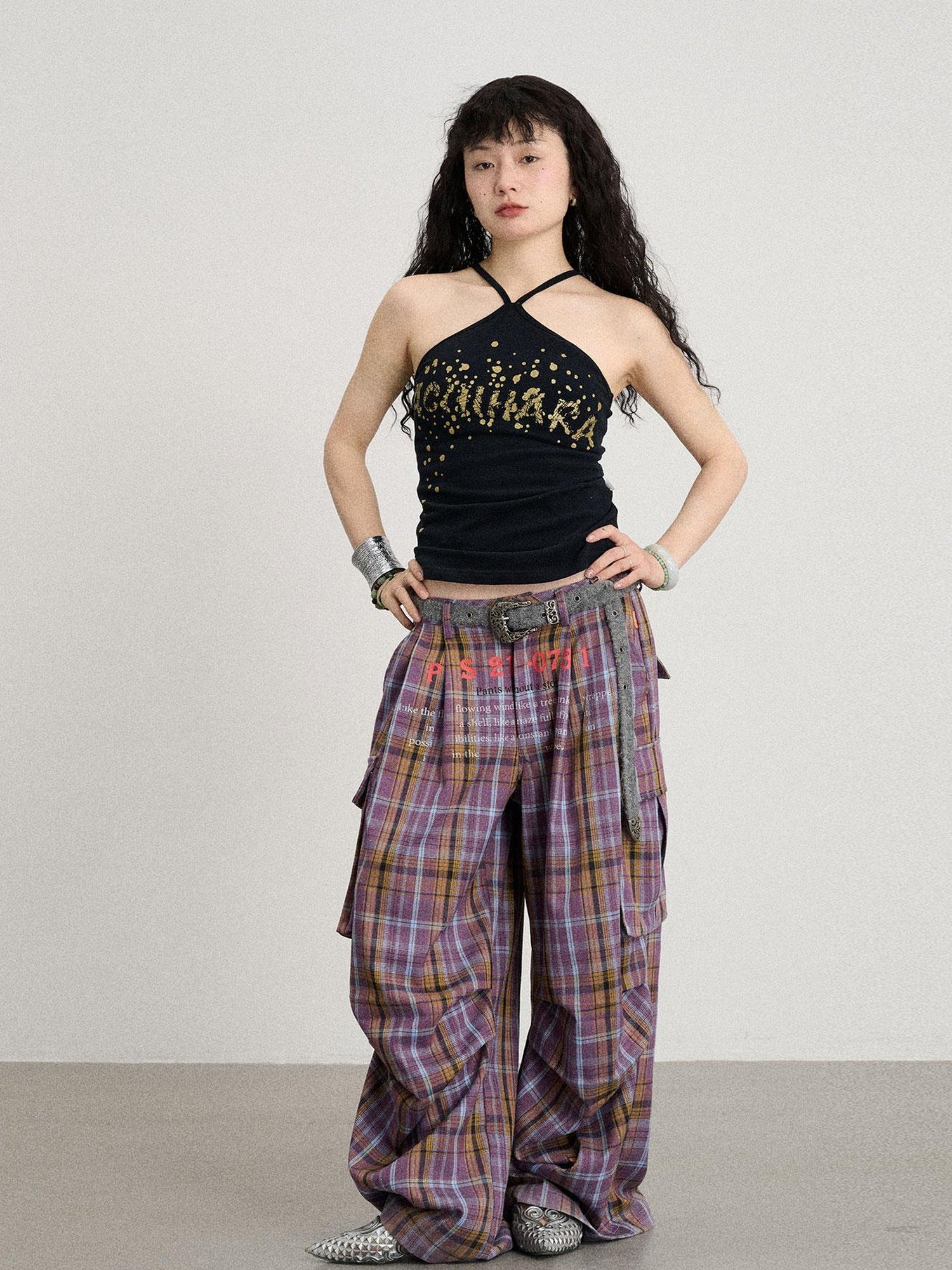 Achihara Bangkok Beach Metallic Halter Top