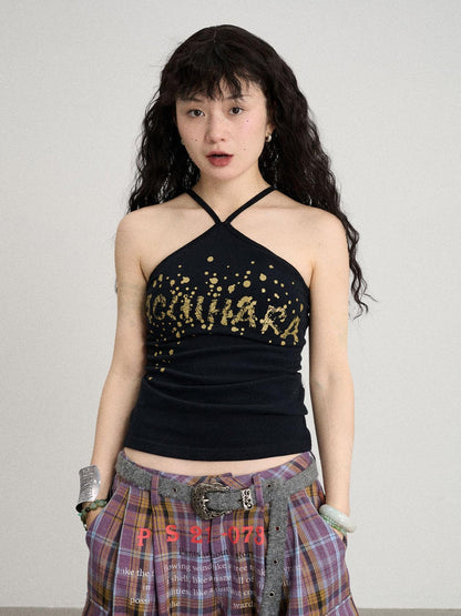 Achihara Bangkok Beach Metallic Halter Top