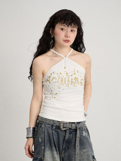 Achihara Bangkok Beach Metallic Halter Top