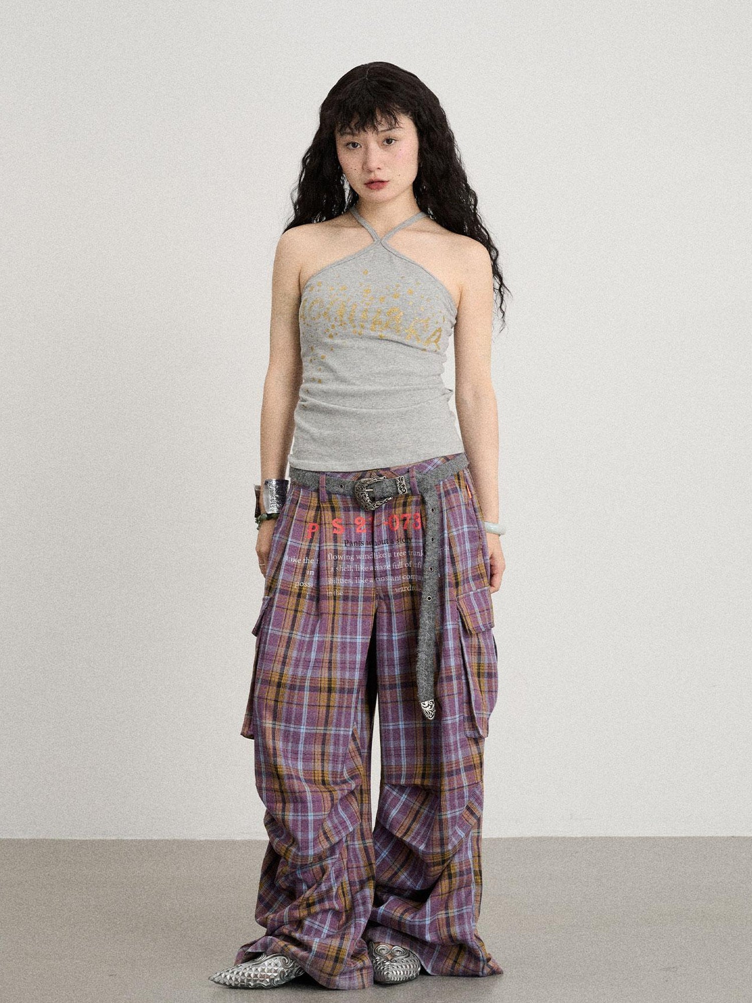 Achihara Bangkok Beach Metallic Halter Top