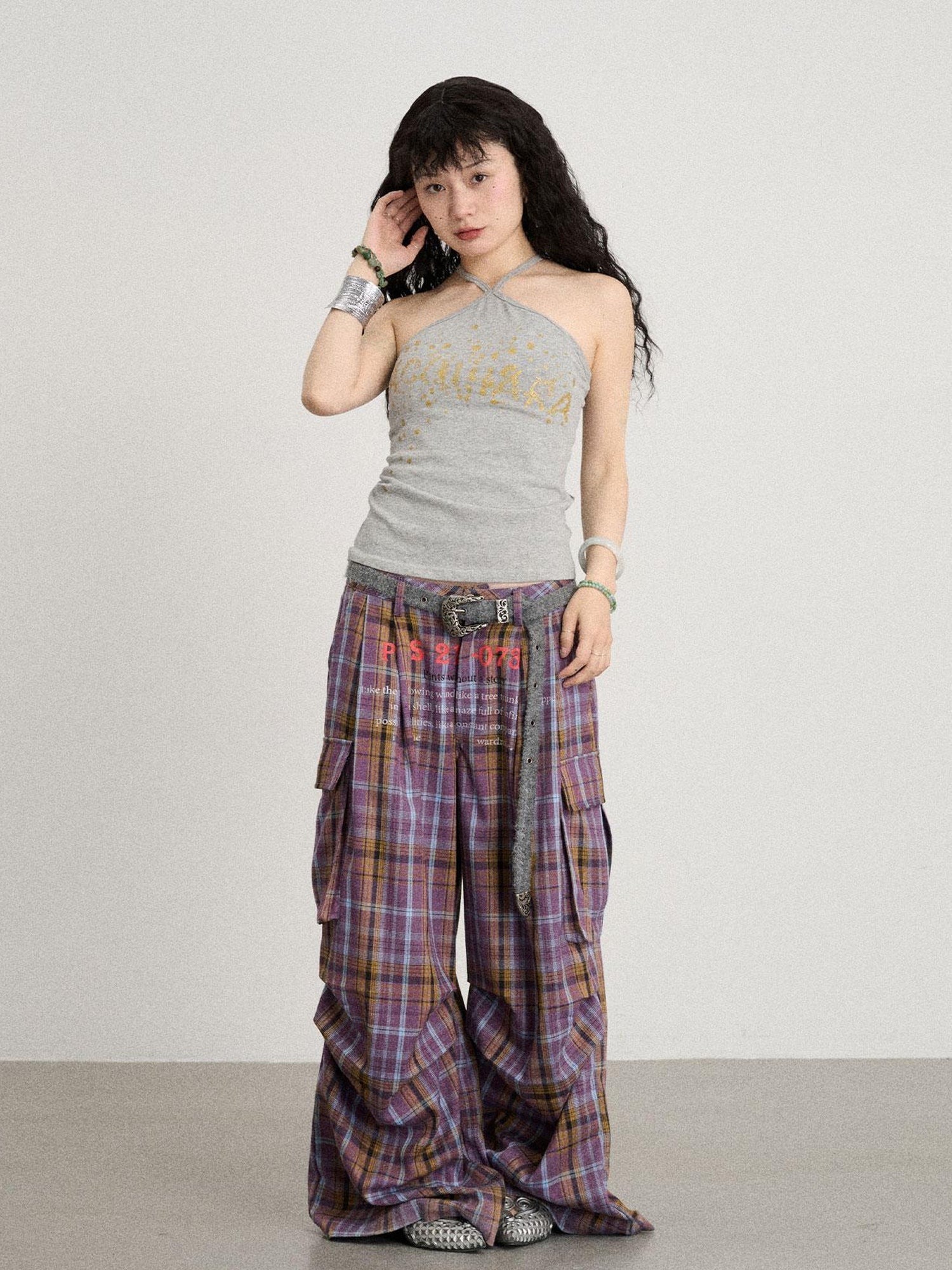 Achihara Bangkok Beach Metallic Halter Top