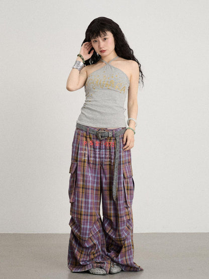 Achihara Bangkok Beach Metallic Halter Top