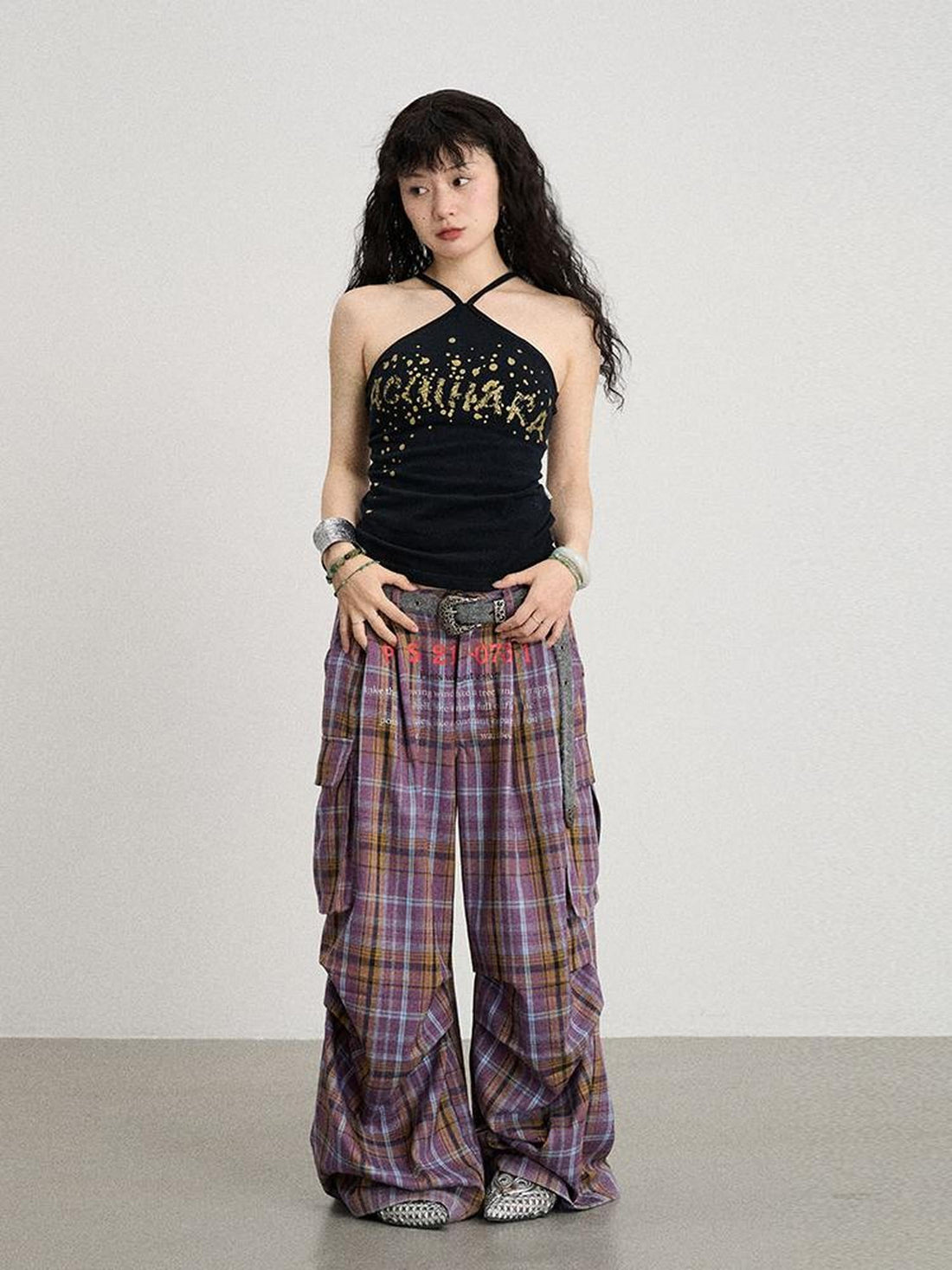 Achihara Bangkok Beach Metallic Halter Top
