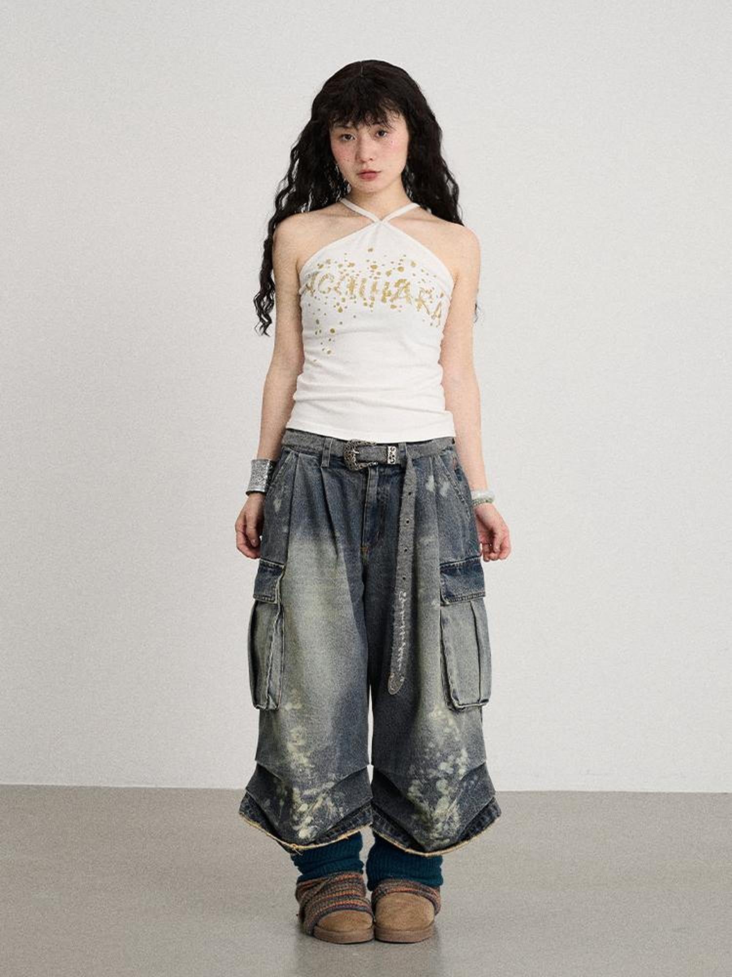 Achihara Bangkok Beach Metallic Halter Top