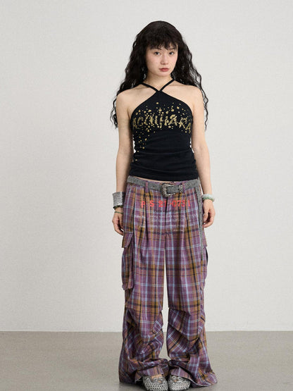 Achihara Bangkok Beach Metallic Halter Top