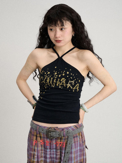 Achihara Bangkok Beach Metallic Halter Top