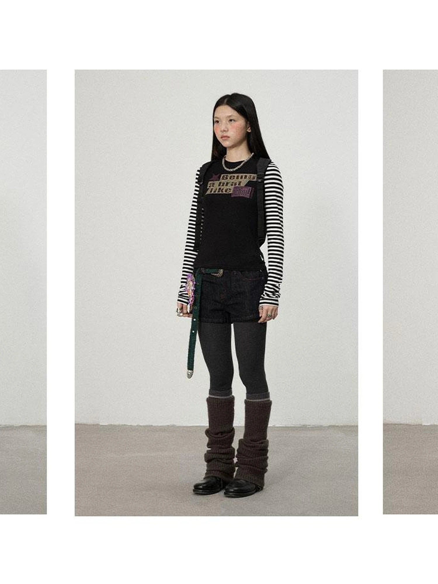 Being A Brat Like A Child Stripe Long Sleeve Top
