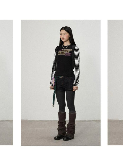 Being A Brat Like A Child Stripe Long Sleeve Top