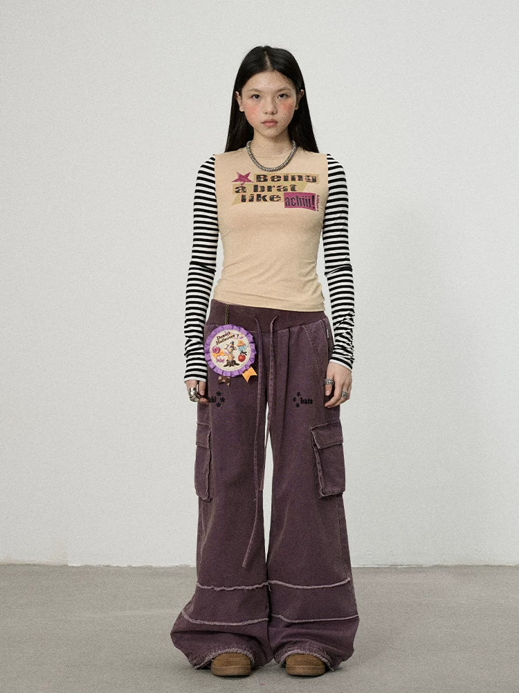 Achihara Being A Brat Like A Child Stripe Long Sleeve Top-3