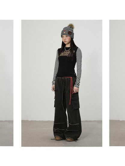 Being A Brat Like A Child Stripe Long Sleeve Top