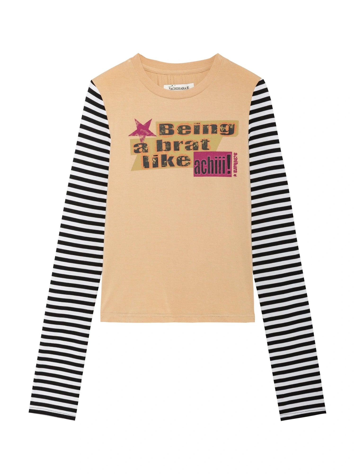 Being A Brat Like A Child Stripe Long Sleeve Top