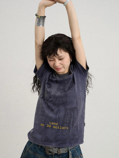 Bestie Borrowed Tee Retro Washed Cotton