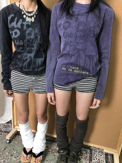 Achihara Bestie Borrowed Tee Retro Washed Cotton