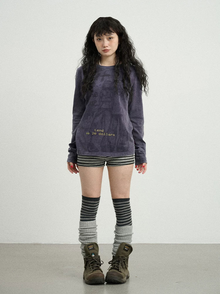 Achihara Bestie Borrowed Tee Retro Washed Cotton-3