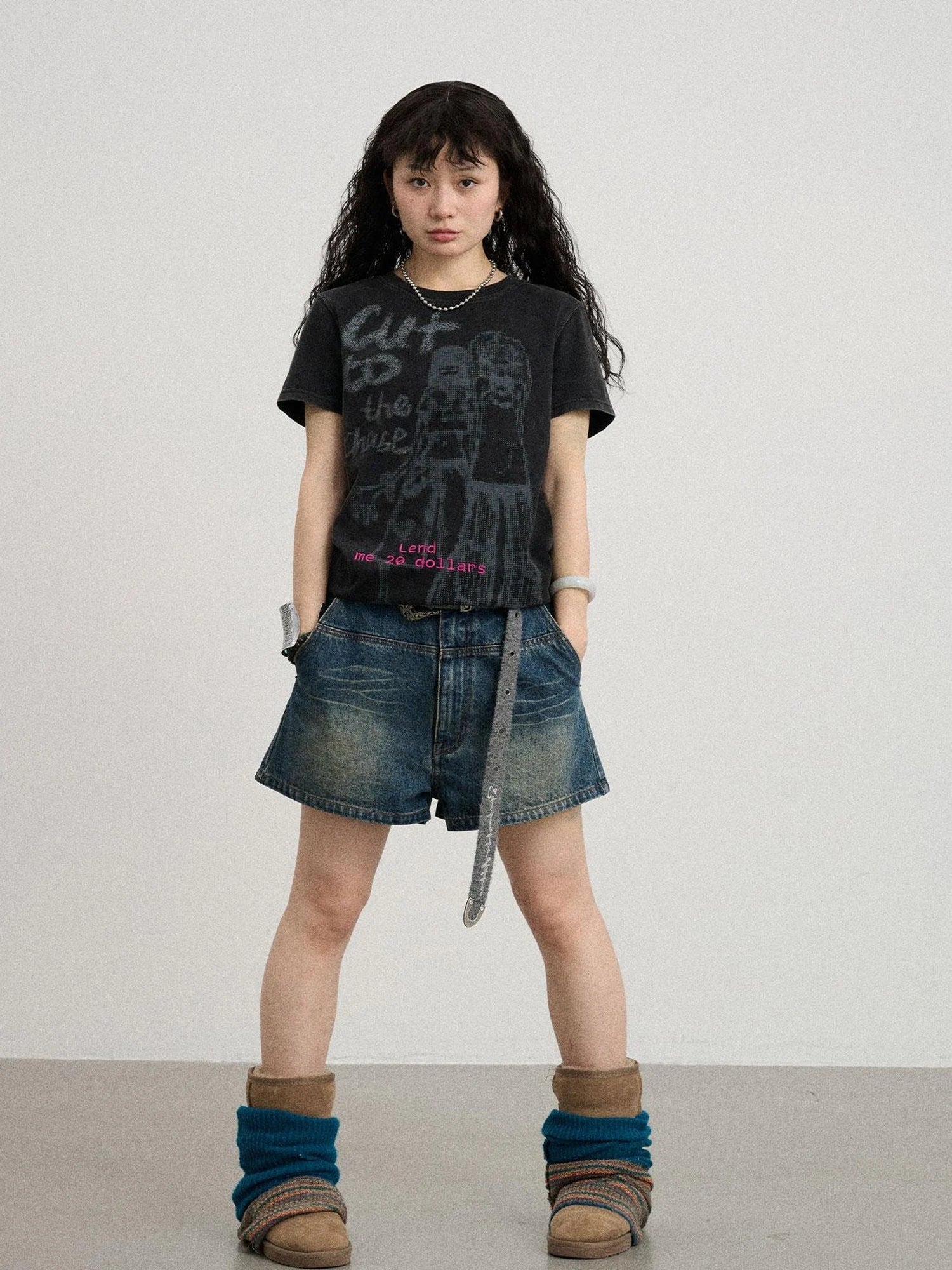 Bestie Borrowed Tee Retro Washed Cotton