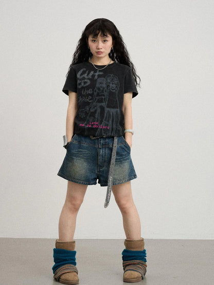 Bestie Borrowed Tee Retro Washed Cotton